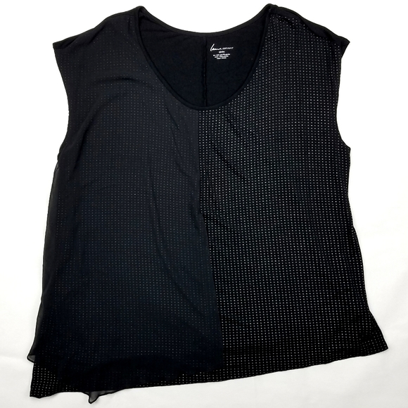 Lane Bryant Tops - Lane Bryant Blouse with Silver Studs and Overlay